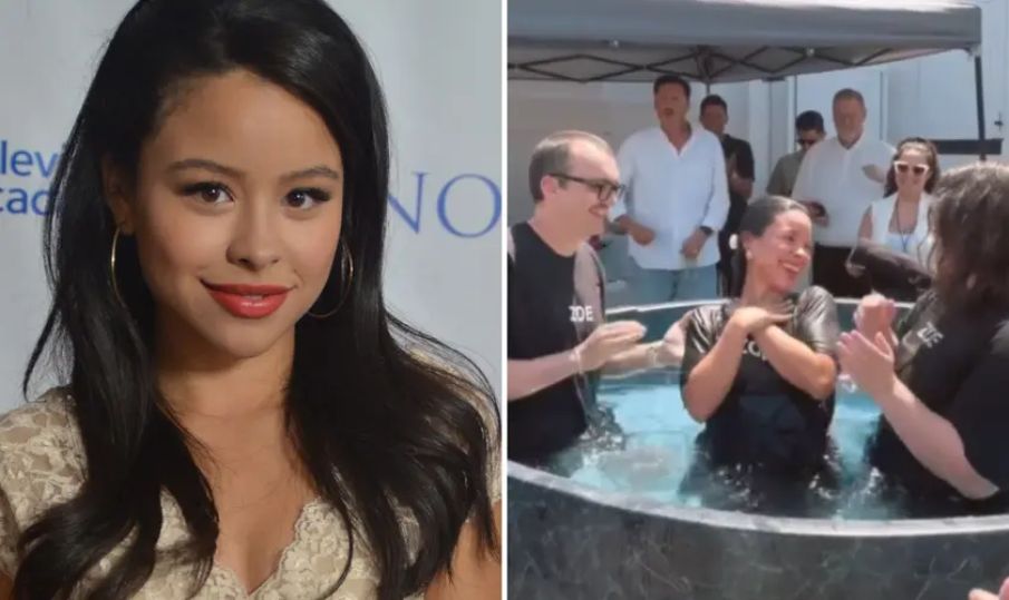 ‘Dei a Ele meu coração’: atriz Cierra Ramirez é batizada nas águas