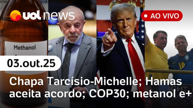 UOL News 2ª Edição com Diego Sarza | Programa Completo | 3 de outubro de 2025