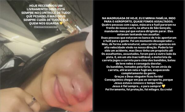 Maria Marçal escapa de tentativa de assalto no RJ: ‘Foi livramento’