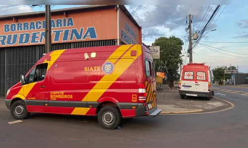Casal fica gravemente ferido em acidente entre moto e carro de luxo em Apucarana