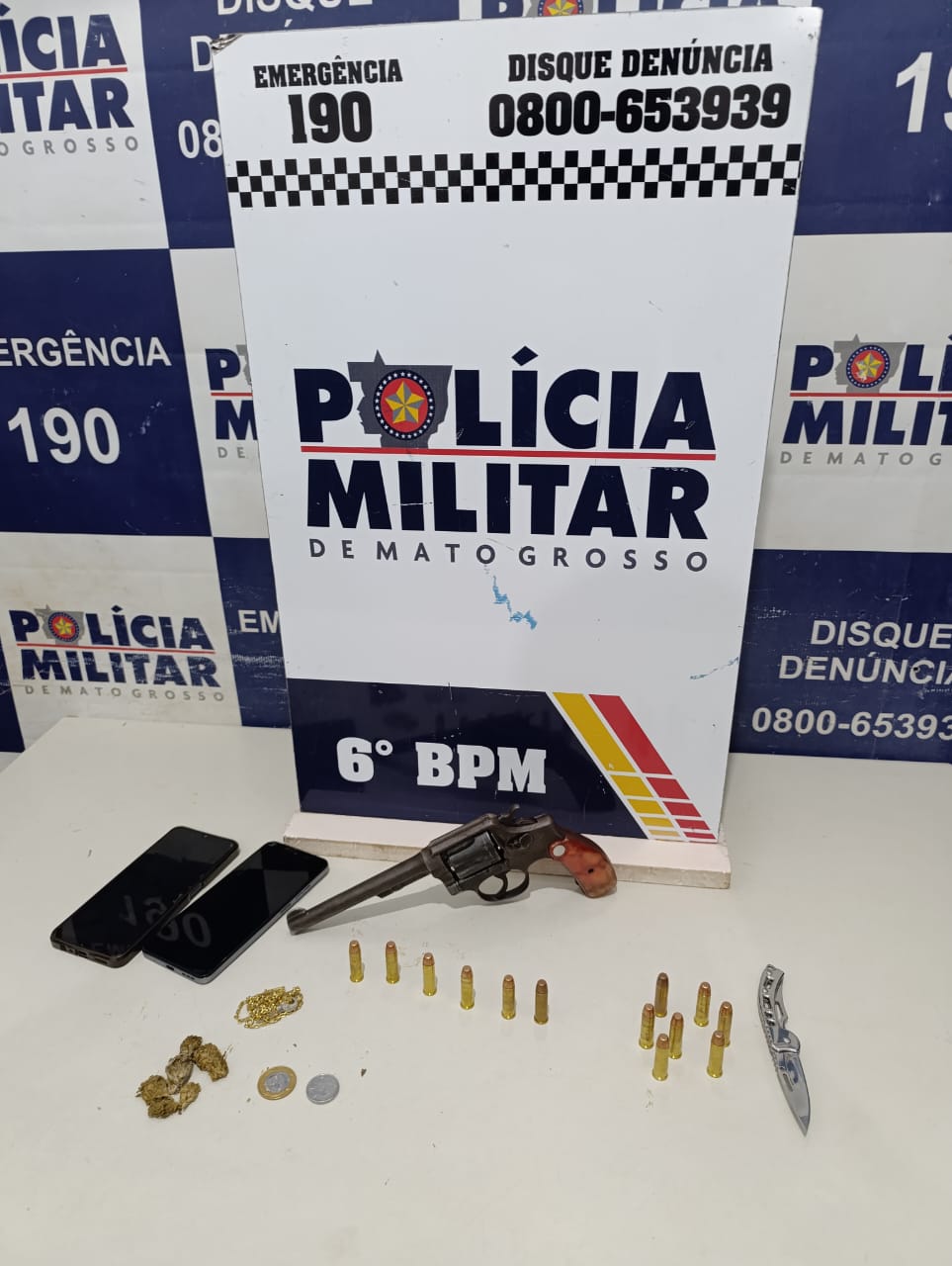 Polícia Militar prende dois homens e apreende armas de fogo em Cáceres