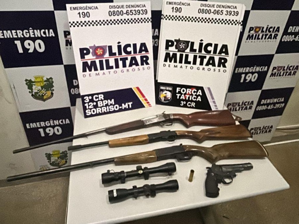 Força Tática prende suspeito de comércio ilegal de armas de fogo em Sorriso