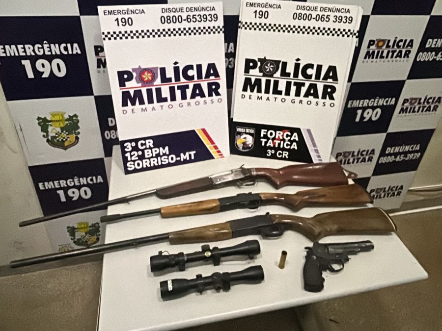 Força Tática prende suspeito de comércio ilegal de armas de fogo em Sorriso