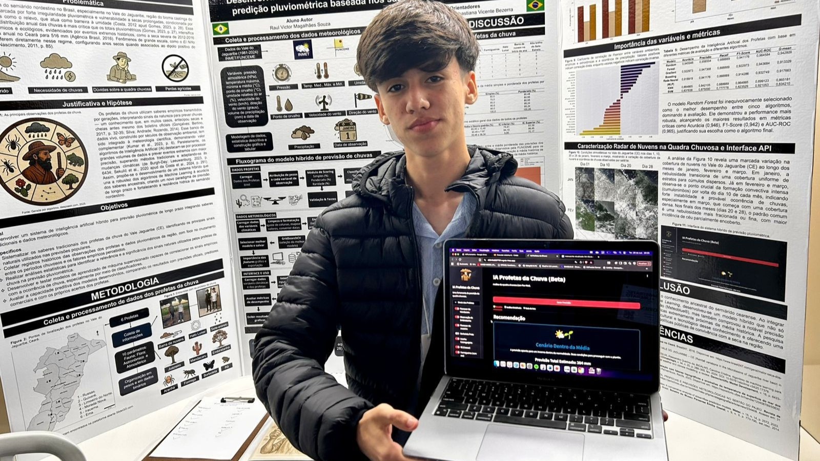 Cearense vence prêmio com invenção inspirada nos profetas da chuva