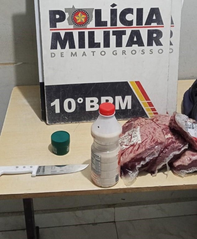 Polícia Militar prende homem com dez passagens criminais que roubou supermercado em Cuiabá