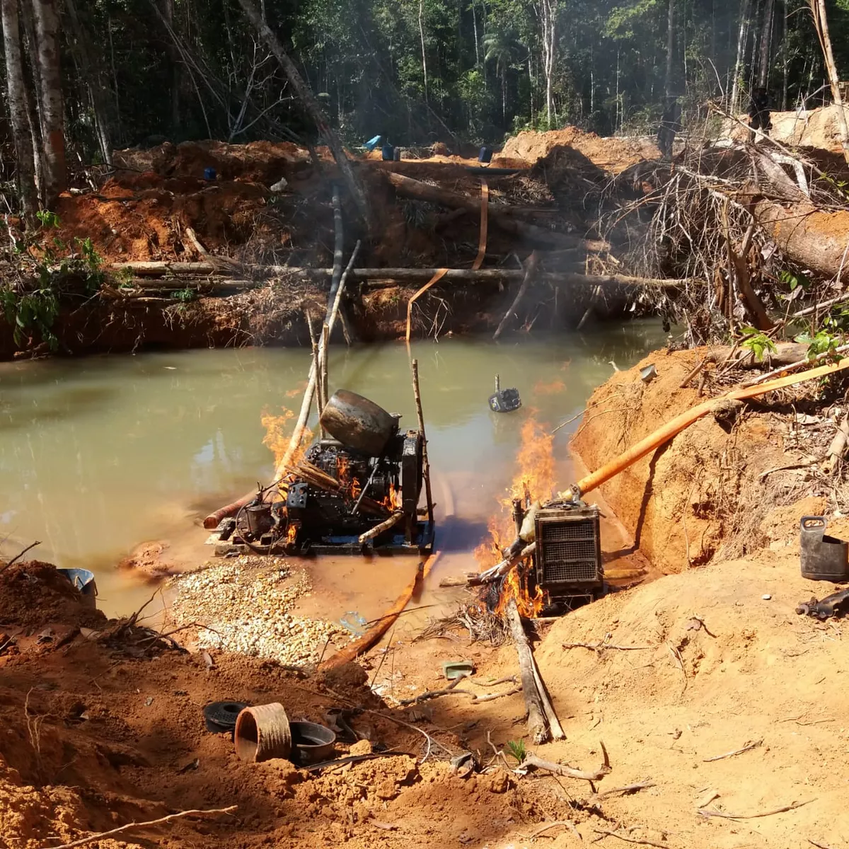 Garimpos ilegais em reservas indígenas de RO e MT são desativados