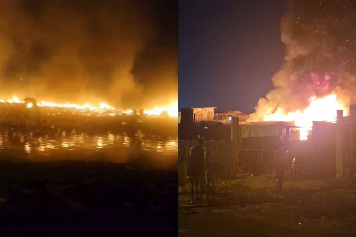 Incêndio atinge maior favela sobre palafitas do Brasil; VÍDEO