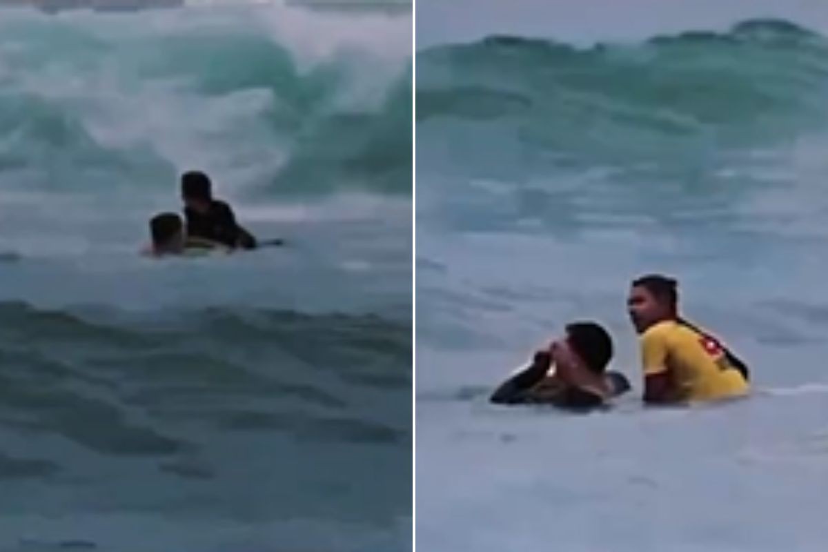 Surfista profissional salva banhistas arrastados por correnteza no  litoral de SP; VÍDEO