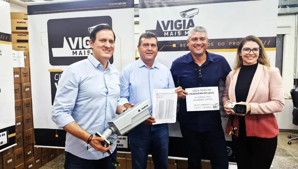 Parceria da Sesp com prefeitura garante mais 68 câmeras do Vigia Mais para Primavera do Leste