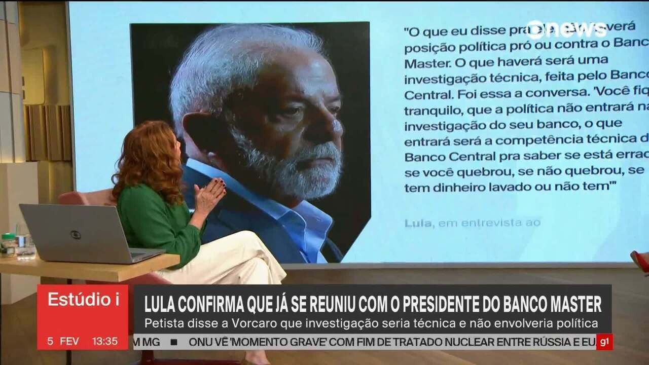 Lula diz que recebeu Vorcaro e afirma que não haverá posição política 'pró ou contra' Master