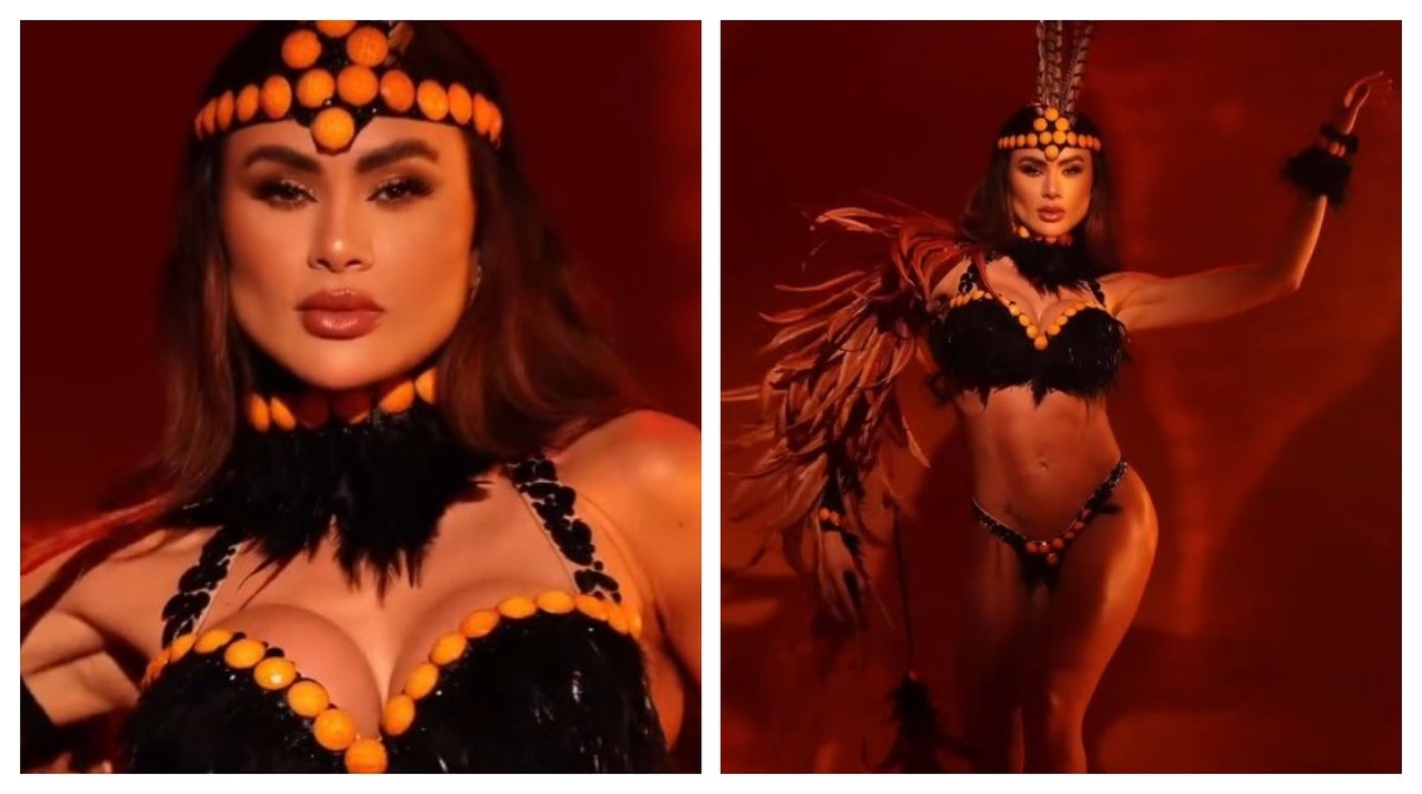 Sabrina Sato mostra primeiro look do sábado de carnaval de SP