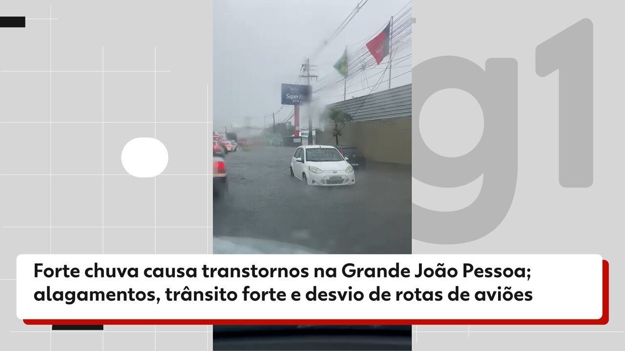 Inmet mantém alerta de chuvas intensas em João Pessoa e outras 102 cidades da Paraíba