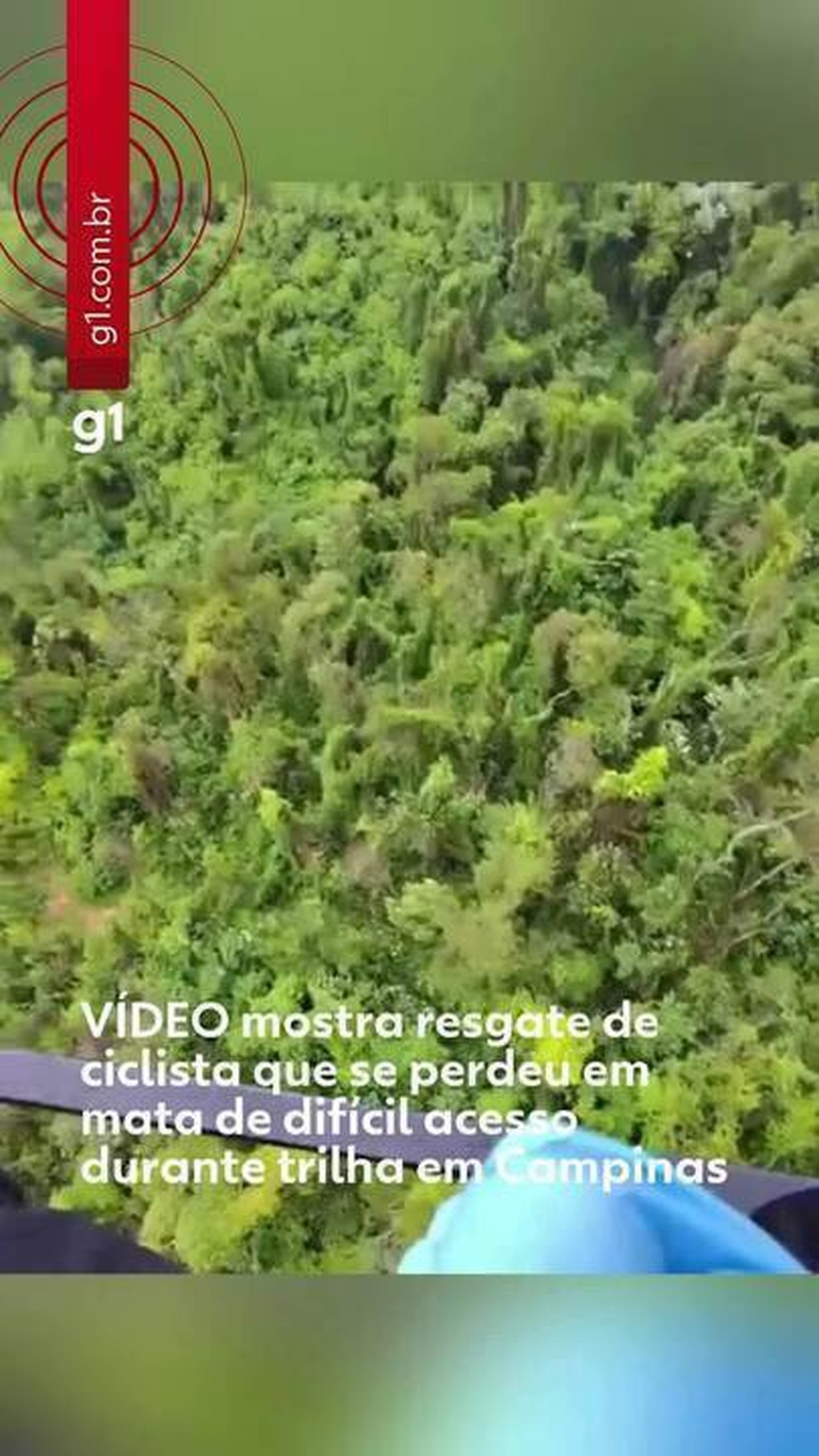 Ciclista se perde em trilha e é resgatado de helicóptero em mata