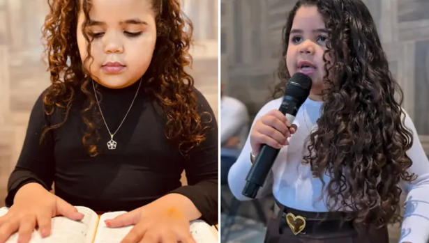 Após transplante dos dois rins, menina de 9 anos inspira ao pregar Jesus