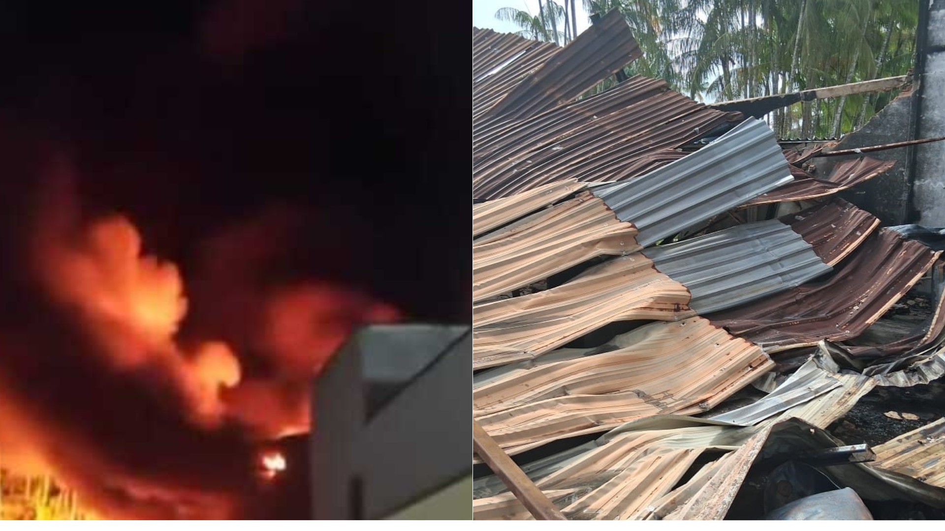 Incêndio atinge fábrica de colchões em São José de Ribamar