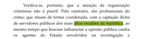 Mendonça cita "alto escalão da República", mas não especifica; delação premiada entra no radar