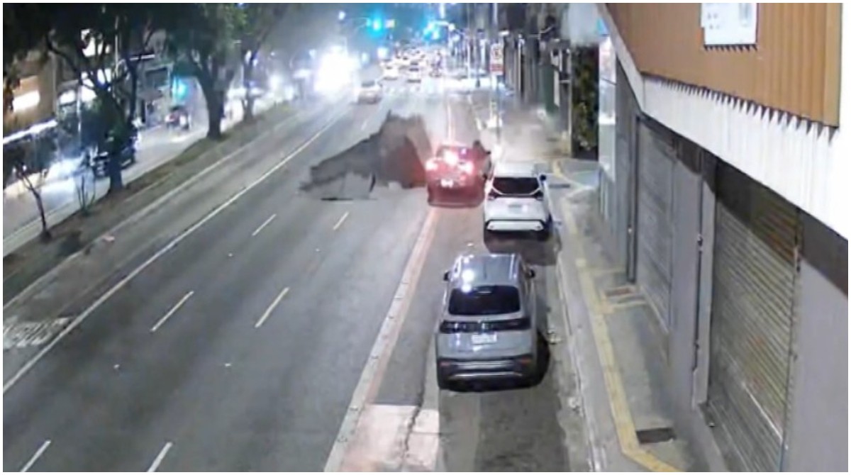 VÍDEO mostra quando 'asfalto explode' e cratera se abre na Rua da Consolação, em SP
