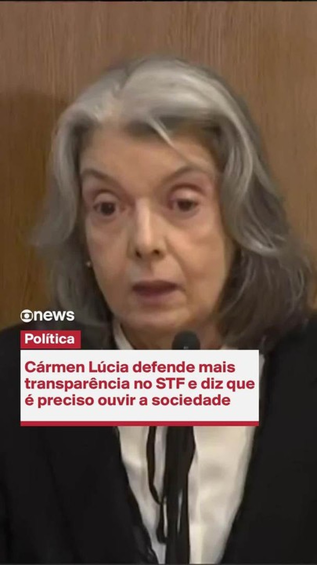 Cármen Lúcia afirma que STF enfrenta momento de tensão e precisa ampliar transparência