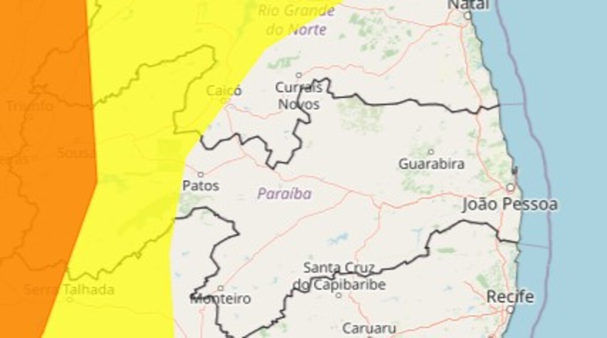 Chuvas intensas na Paraíba: Inmet emite alertas para 110 cidades