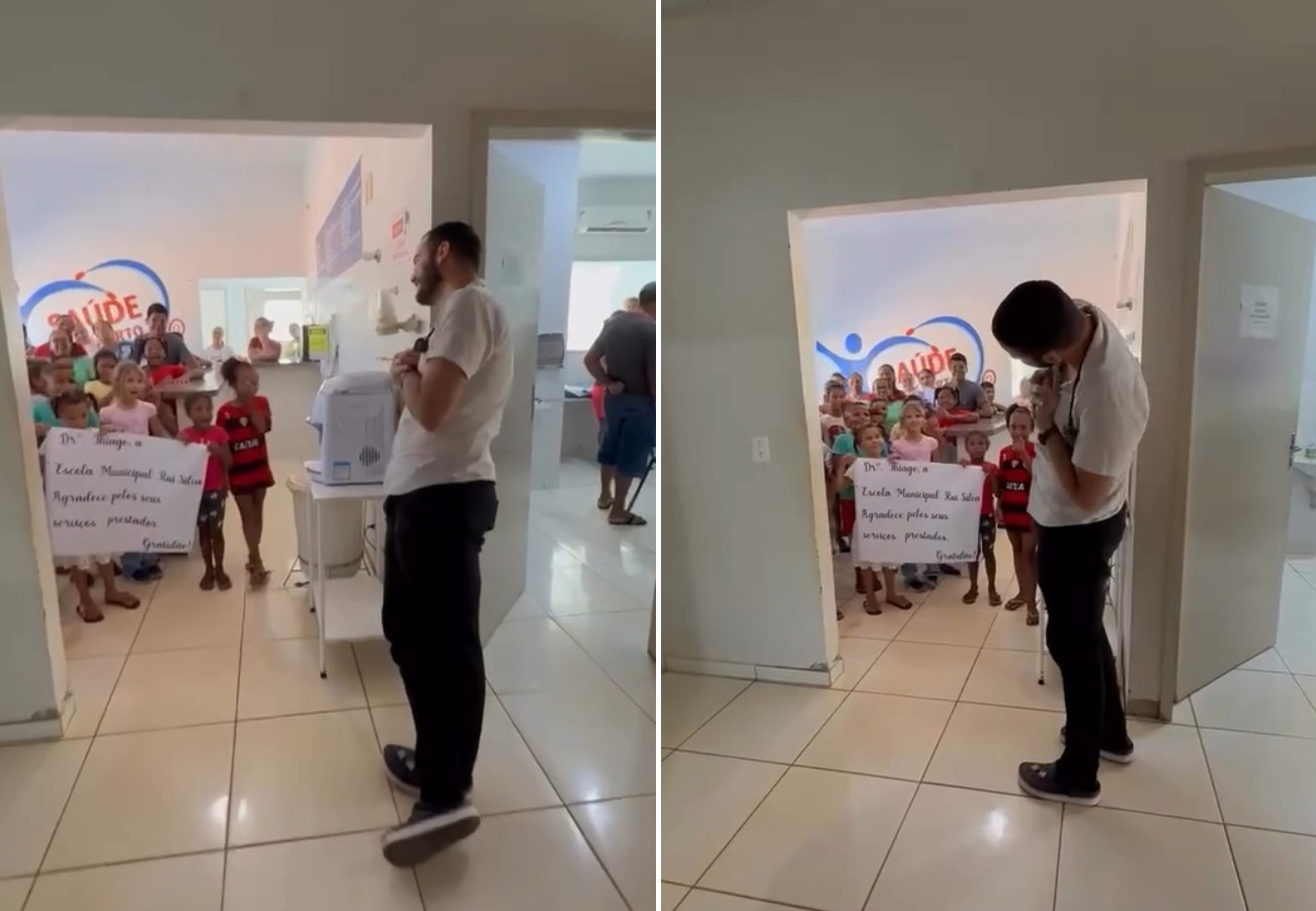 'Quatro anos de aprendizado', diz médico que recebeu homenagem feita por crianças em unidade de saúde no TO