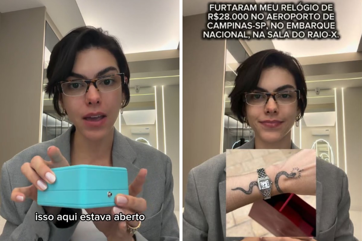 Polícia pede imagens de Viracopos após influenciadora denunciar furto de relógio de R$ 28 mil no embarque nacional