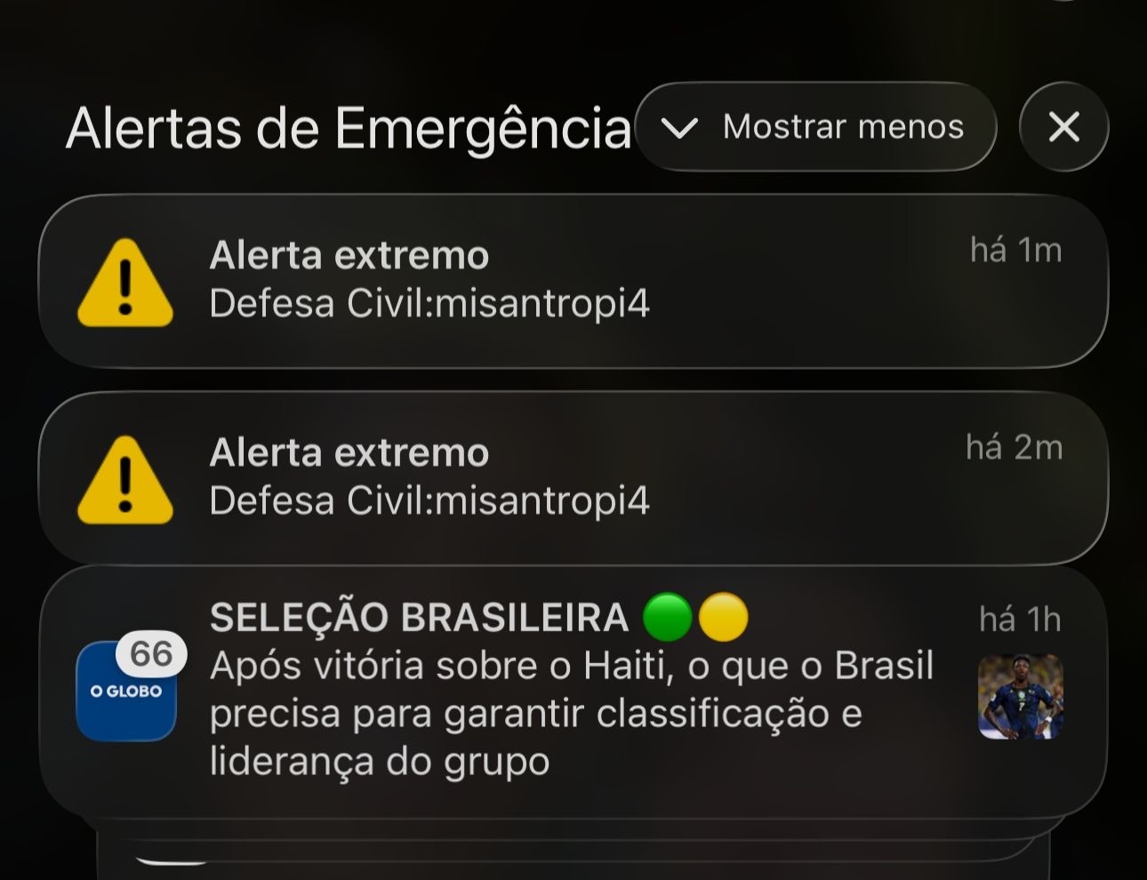 Falso alerta da Defesa Civil: o que se sabe sobre mensagem enviada a celulares em várias cidades